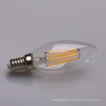 Ampoule à bougie filamentaire LED E14 de 4 watts